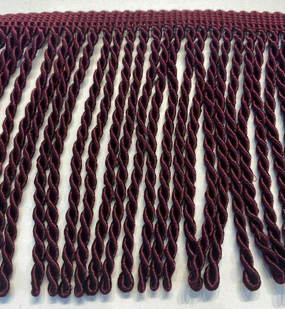 1 Yard Wine Bullion Fringe Trim for Upholstery and Curtains 6 Inch Long